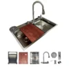 Cuba Pia Inox Completa Cozinha Gourmet Premium c/ faqueiro