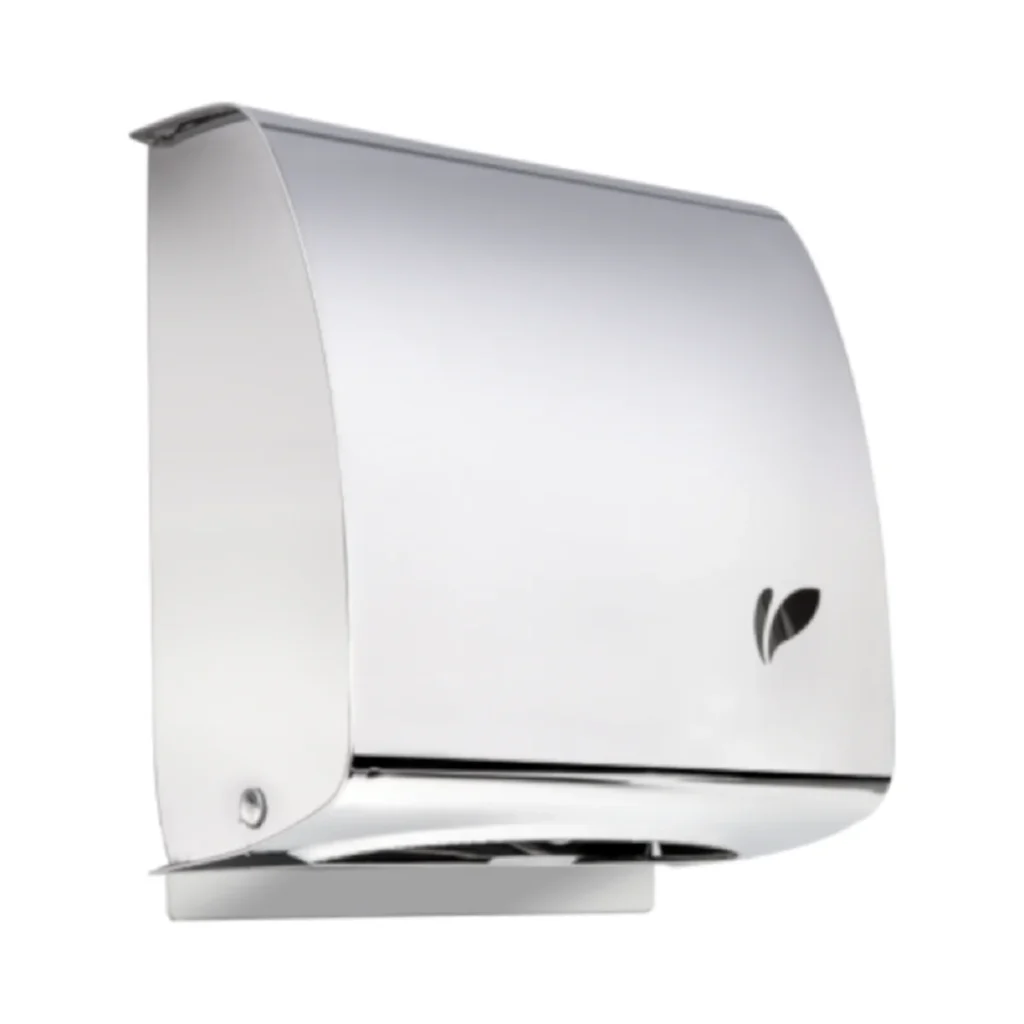 Toalheiro Inox Polido Papel Interfolhado Chave Visium 600 Folhas