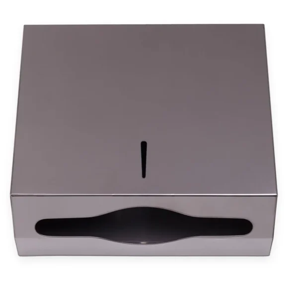 Toalheiro Inox preto polido Consultorio Papel Toalha 600 Folhas - Image 2