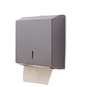 Toalheiro Inox preto polido Consultorio Papel Toalha 600 Folhas