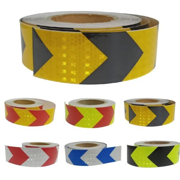 adesivo refletivo sentido seta reflete luz cores prismatico seguranca maquina rodovia