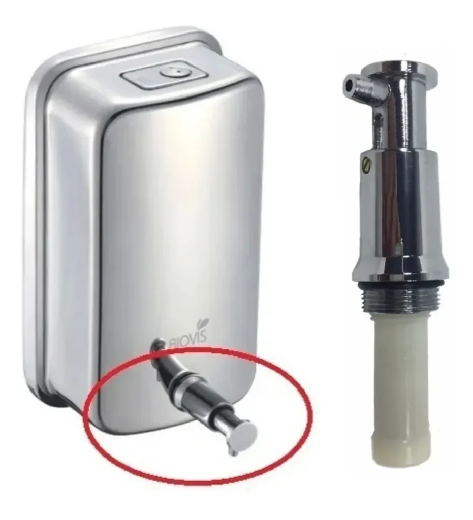 Bico Dosador Saboneteira Inox 500 E 1000 Ml Reposição Biovis