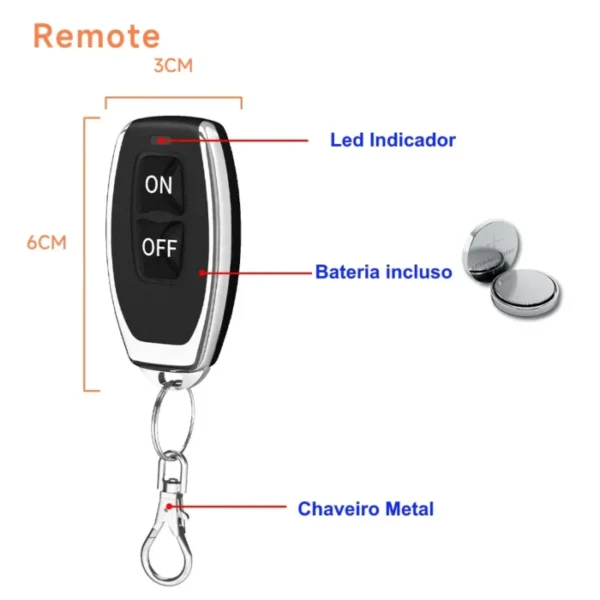 Mini Interruptor Controle Remoto Modulo Liga Desliga 12v/24v