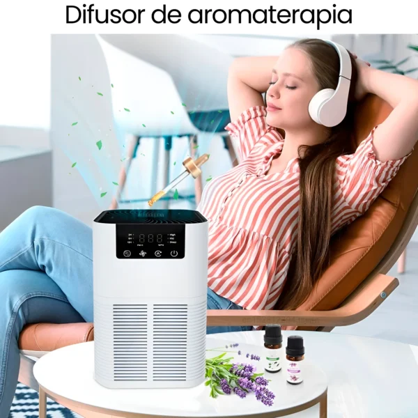 Purificador Ar Elimina Virus Fumaca Alergias C/ Aromaterapia - Image 6