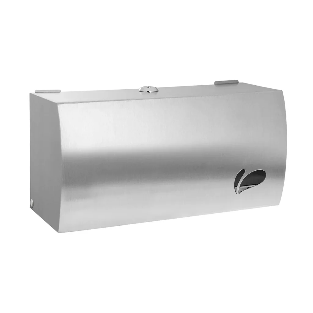 mini-toalheiro-noble-escovado-biovis-banheiro-cozinha-papel-toalha-2-dobras-papeleira-dispenser