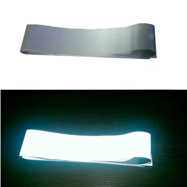 Faixa Refletiva Tecido Cinza Alerta Segurança Colete Liso - Image 3