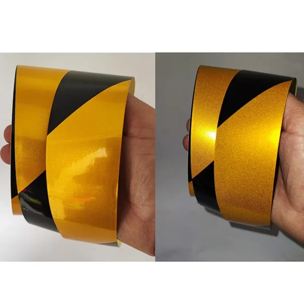 Fita Adesiva Demarcação Sinalização Refletiva Zebrada - Image 3