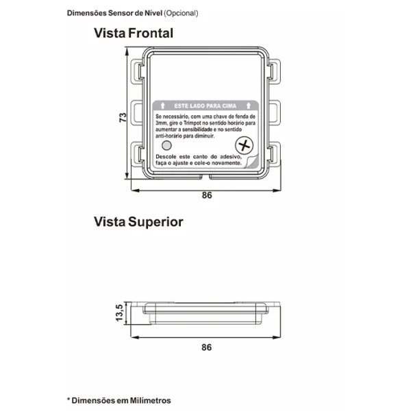 Sensor De Nivel Banheira Hidro Para Aquecedores Sinapse