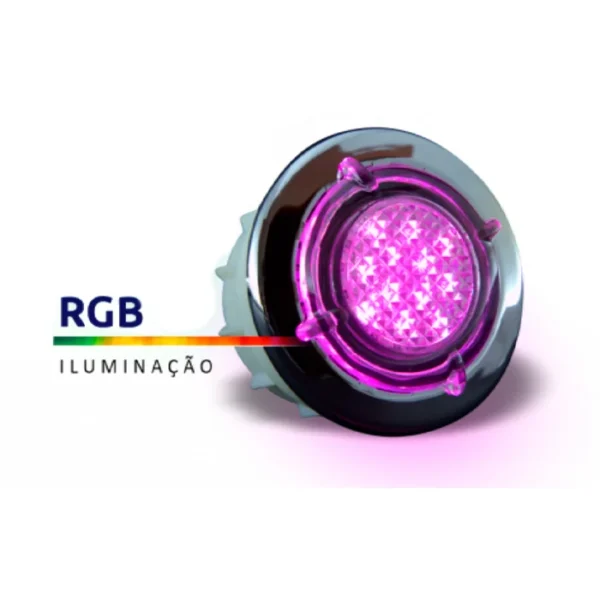 Luz Led Banheira Spot Em Abs P/ Cromoterapia Sinapse