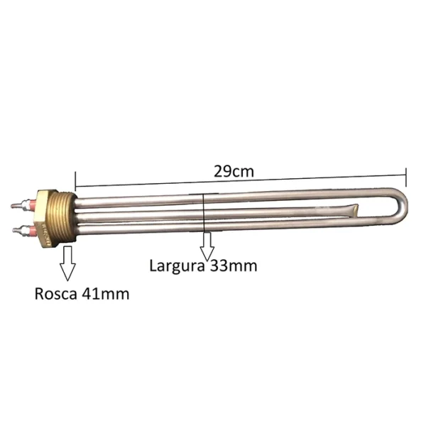 Resistência 1.1/4 Cafeteira Boiler U2 3000w 3k 220v 34cm