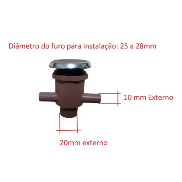 Mini Jatos Reto Para Banheiras Hidro Sanspray Inox Cromado - Imagem 5