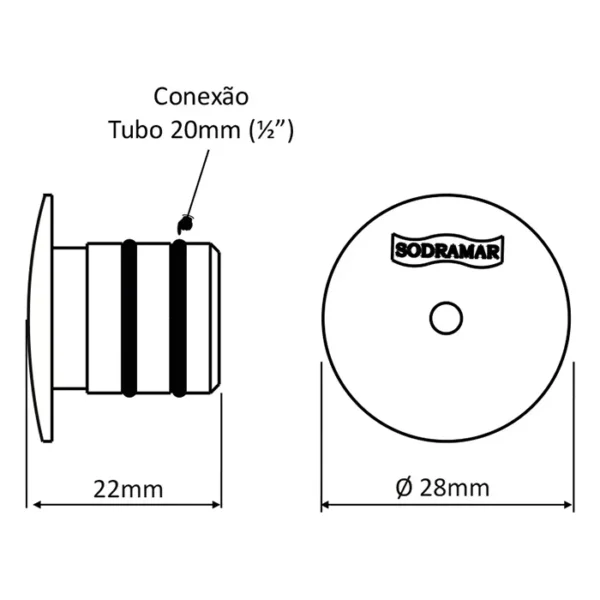 Jato Bico Borbulhador Air Blower Piscina Alvenaria Tubo 20mm