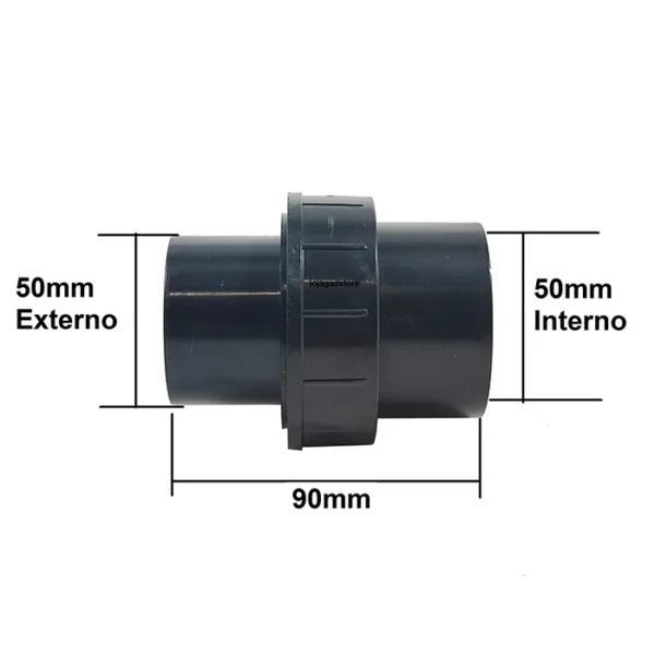 União Motobomba Filtro Piscina Cano 50mm Conexao Acf
