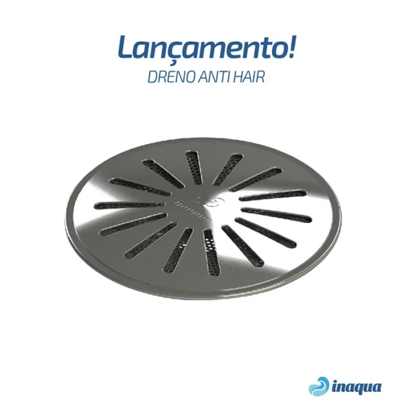 Ralo Fundo Inox Anti Cabelo Piscina Alvenaria Cano 50mm