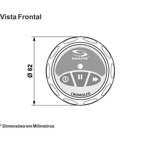 Painel Acionador Cromoled Sinapse - Peça Reposicao