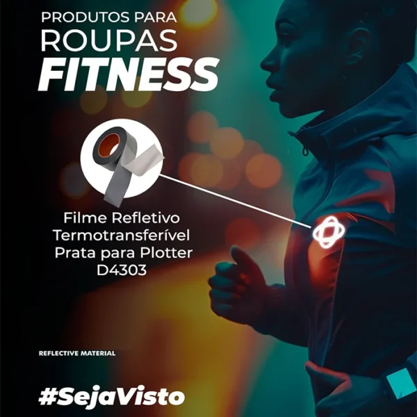 Tecido Faixa Refletivo Segurança Colete Termotransferivel - 1m