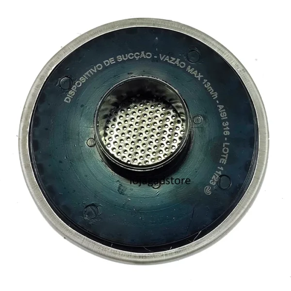 Ralo Dreno Fundo Inox 316 Anti hair Piscinas Alvenaria 50mm