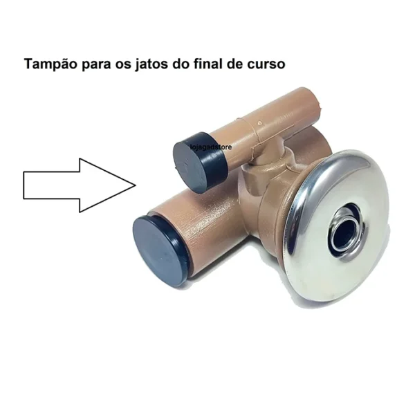 Bico Jato T Duplo Direcional Hidromassagem Sanspray Cromado