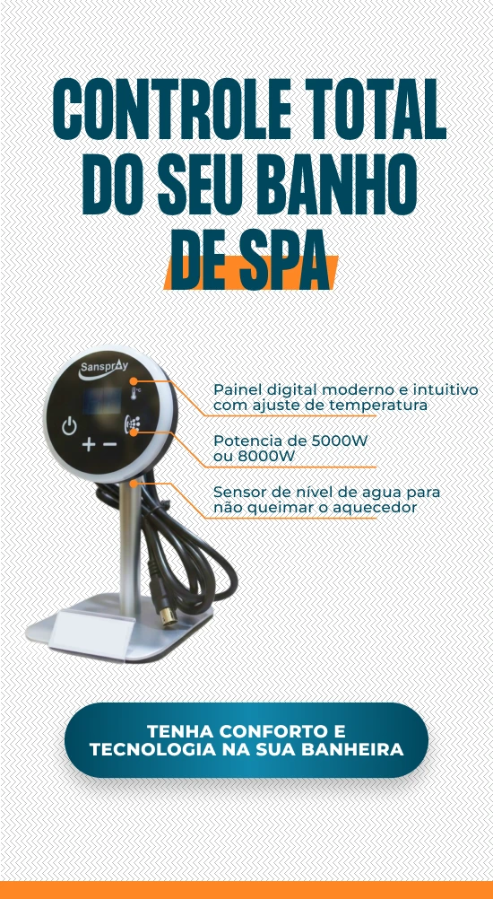 BANNER A BANHEIRA E SPA Aquecedor e acionador de SPA Avantime Serial Sinapse mobile