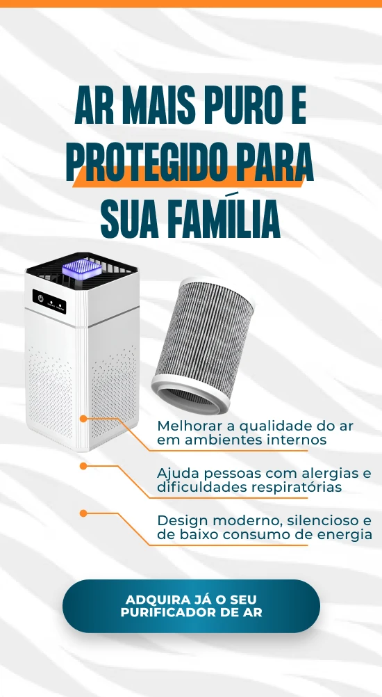 BANNER A CASA E DECORACAO Purificador de Ar compacto com filtro HEPA mobile