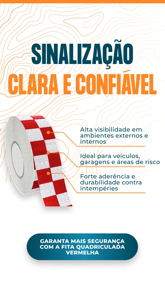 BANNER A FITAS ADESIVAS Fita Quadriculada Vermelha e branca mobile