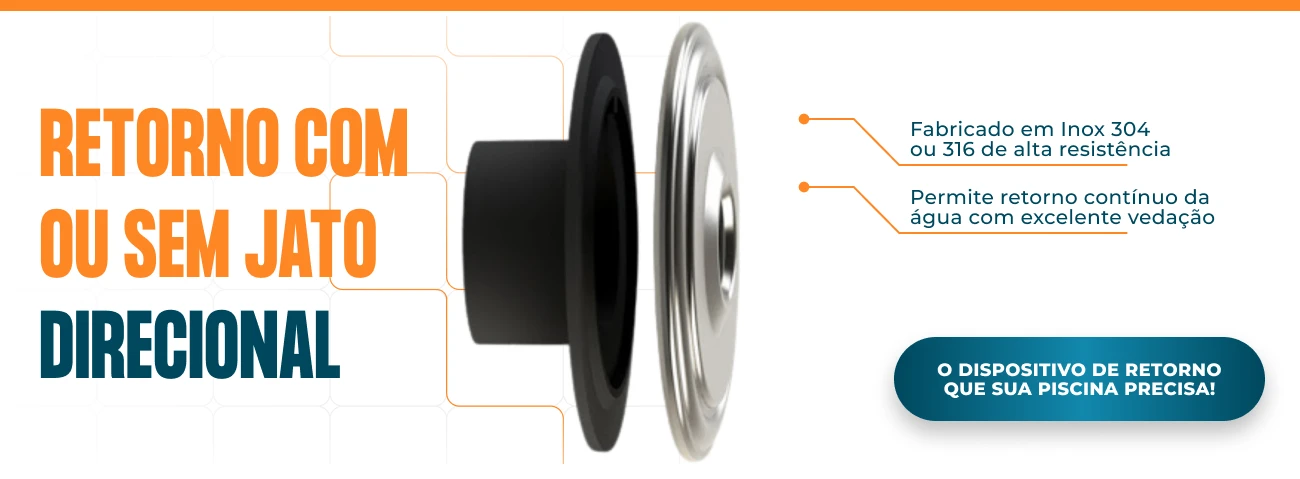 BANNER A PISCINA LAGO Dispositivo de Retorno Inaqua para piscina alvenaria