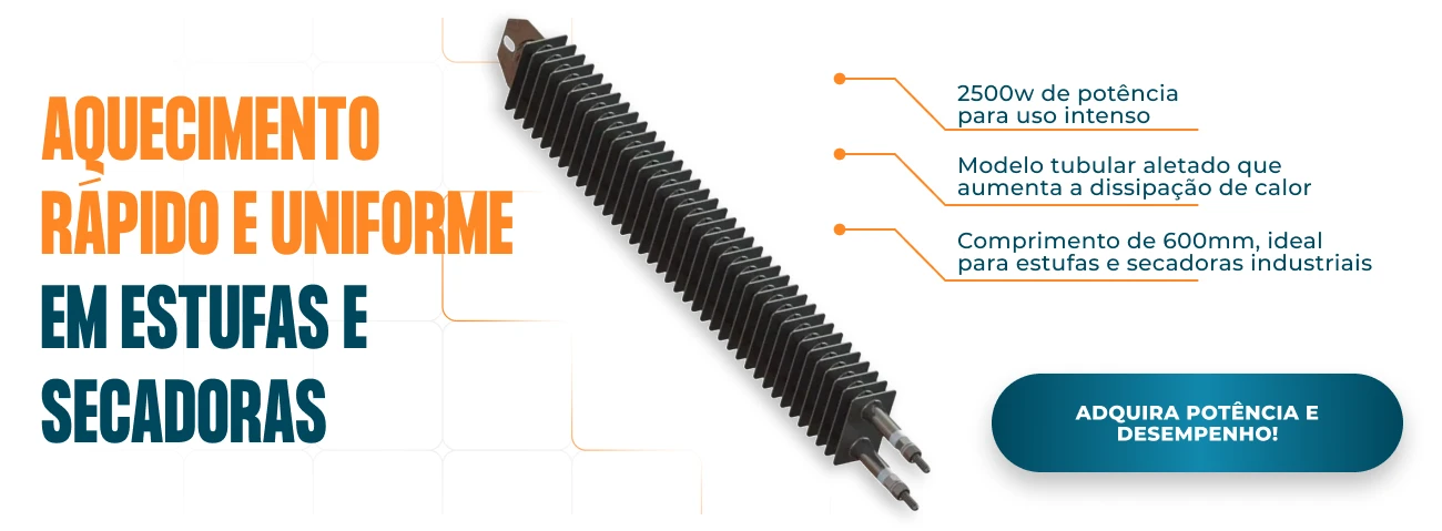 BANNER A RESISTENCIAS Resistencia Aletada 2500w Tubular Estufa Secadora