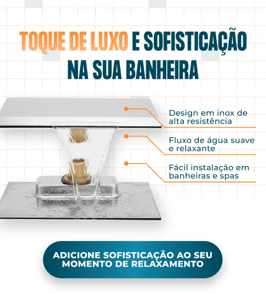 BANNER B BANHEIRA E SPA Cascata Inox p Banheira e Spa mobile