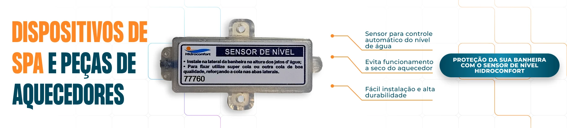 BANNER B BANHEIRA E SPA Sensor de Nivel Hidroconfort 1