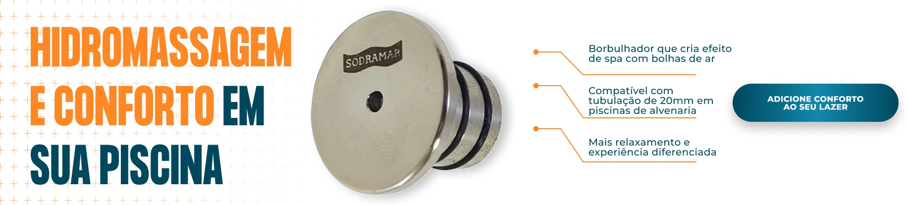 BANNER B PISCINA LAGO Jato Bico Borbulhador Air Blower Piscina Alvenaria Tubo 20mm