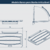 Banco para Banho articulavel Max Modelo