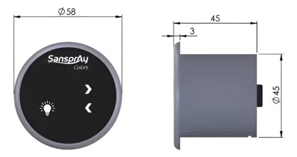 Botão Painel Acionador Do Cromoled Sanspray Original