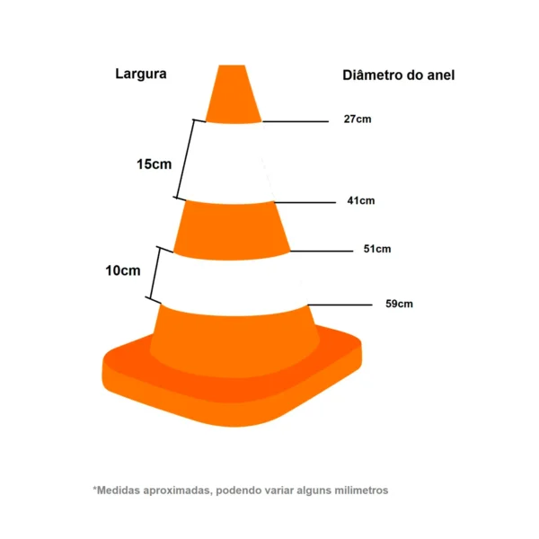 10 Pares Faixas Refletivas Branca Cristal Camisa Cone 75cm