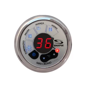 Painel Controlador Aquecedor Maxxi Cromo Banheira Sinapse