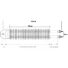 Resistencias eletricas tubular aletada 40cm estufa forno