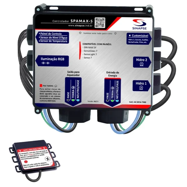 controlador spa SPAMAX 5 sinapse iluminacao 3 bombas aquecedor 01