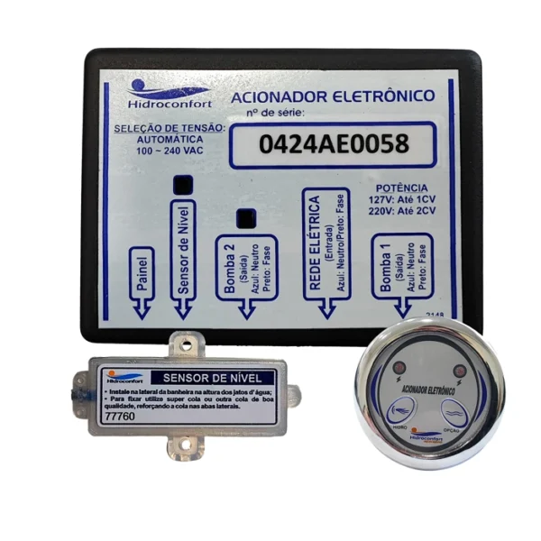 Acionador Motor Banheira Spa Duplo C Sensor Hidroconfort/get