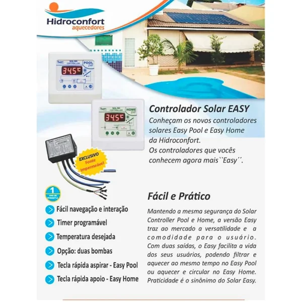 Controller Aquecedor Solar Casa Home Easy Hidroconfort Get - Imagem 4