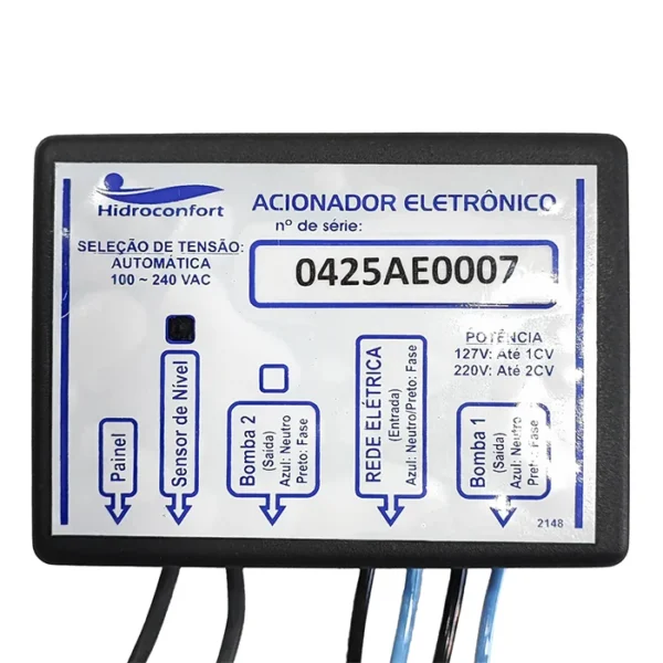 Acionador Eletronico Banheira Motobomba Hidroconfort - Imagem 2