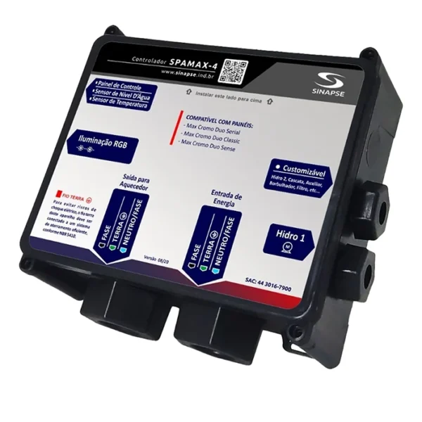 Aquecedor Agua Banheira Hidro Max Duo Cromo 8000w 220v - Imagem 3