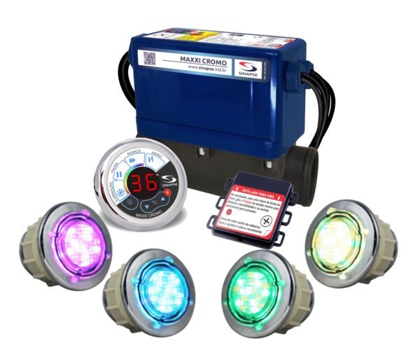 acionador aquecedor banheira spa maxxi 3 cromo sinapse 8000w 5000w 5