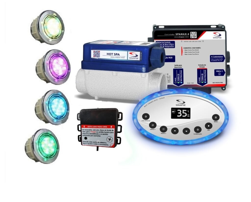 aquecedor banheira sinapse new max cromo duo 2 bombas ilumina 00