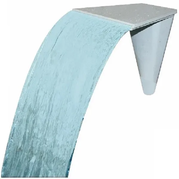 Cascata Piscina Embutir Parede Lamina 40cm Em Abs Branco - Imagem 2