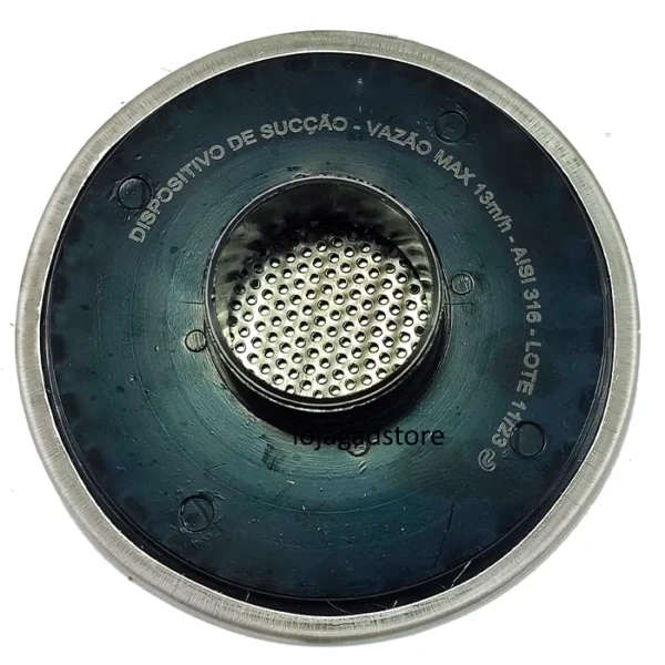 Dreno De Fundo Piscina Anti Hair Inteiro Inox Inaqua 60mm - Imagem 3