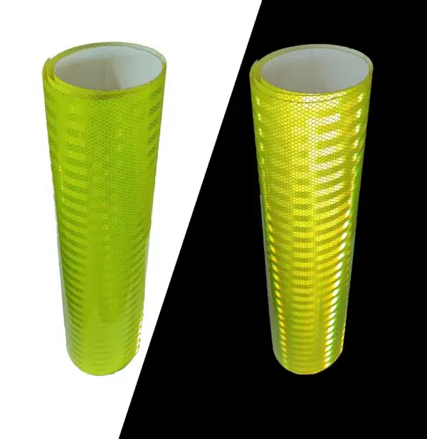 adesivo rolo Refletivo prismativo alta intensidade lima limao tipo 3 dm 5
