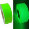 faixa fita adesivo brilha escuro fotoluminescente verde luz rolo menor