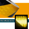 fita faixa adesivo zebrada listrada refletiva prismatica amarelo preto 3 3