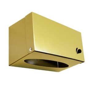 Mini Toalheiro Inox Quadra Dourado Cozinha Banheiro 250 Folhas