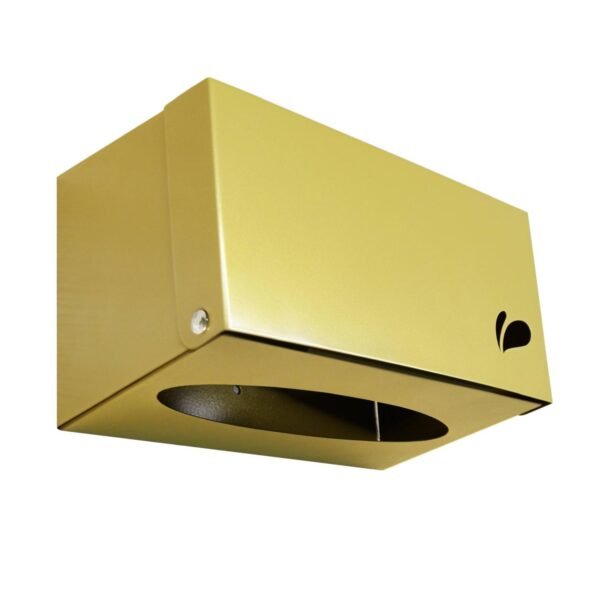 Mini toalheiro quadrado dourado gold ouro amarelo banheiro parede biovis