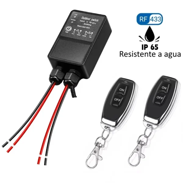 fonte rele acionador controle remoto distancia prova d agua resistente lava jato 12v 24v